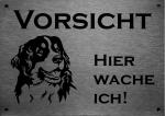 Edelstahl Warnschild Berner Sennenhund VORSICHT Hier wache ich!